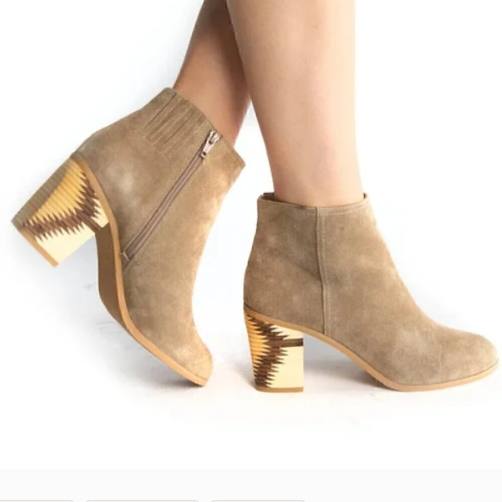 Seychelles Tan Grand Finale Leather Ankle Boot Size 7.5
